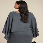 Draped Cropped Sweater image number 3
