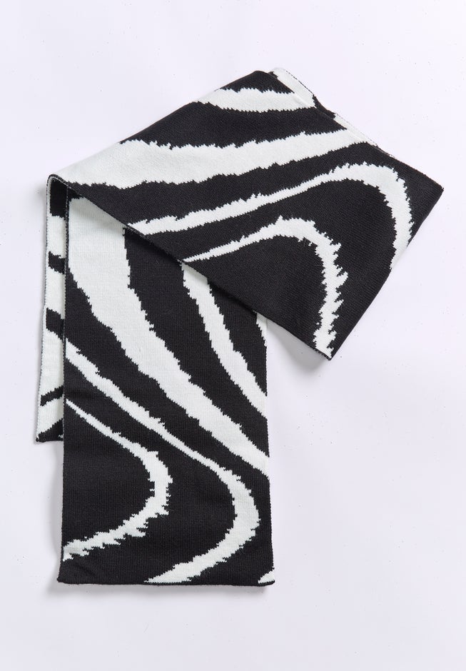 Zebra Intarsia Scarf image number 0