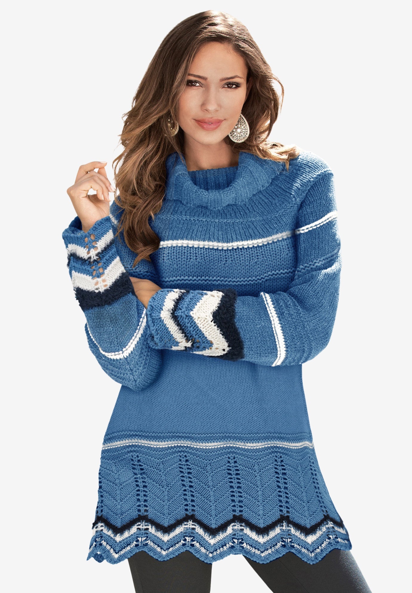 Chevron Border Sweater image number 1