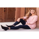 Plus Size Lace Yoke Pullover Sweater image number 3