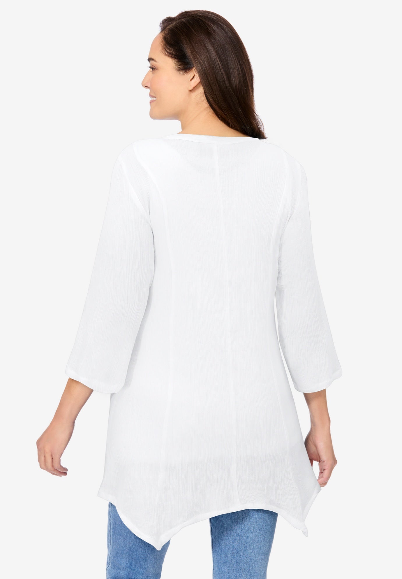 Handkerchief Hem Henley Tunic image number 1