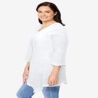 Handkerchief Hem Henley Tunic image number null