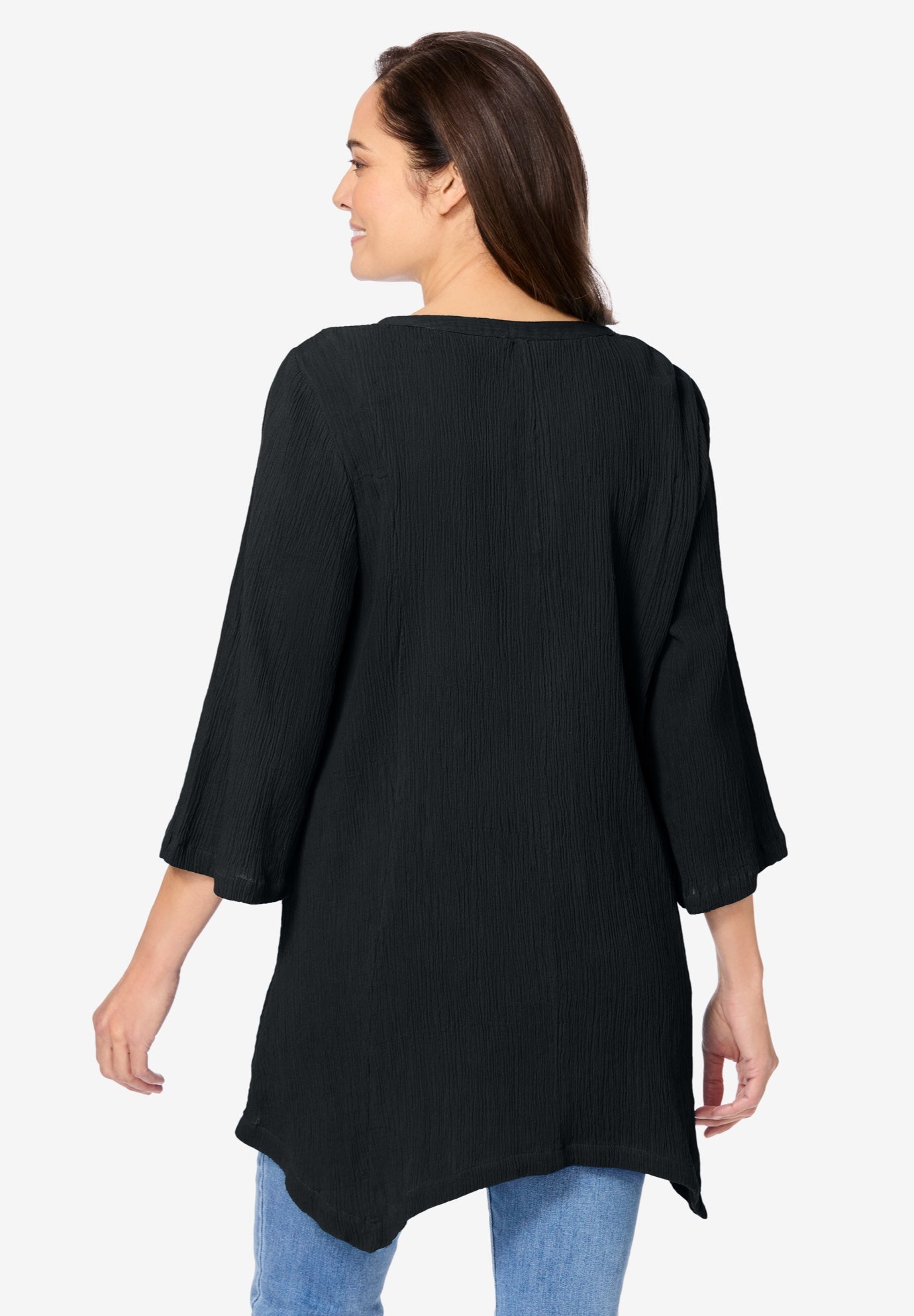 Handkerchief Hem Henley Tunic image number 1