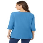 Perfect Three-Quarter Sleeve Boatneck Tee image number null