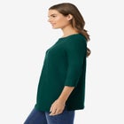 Perfect Three-Quarter Sleeve Boatneck Tee image number null