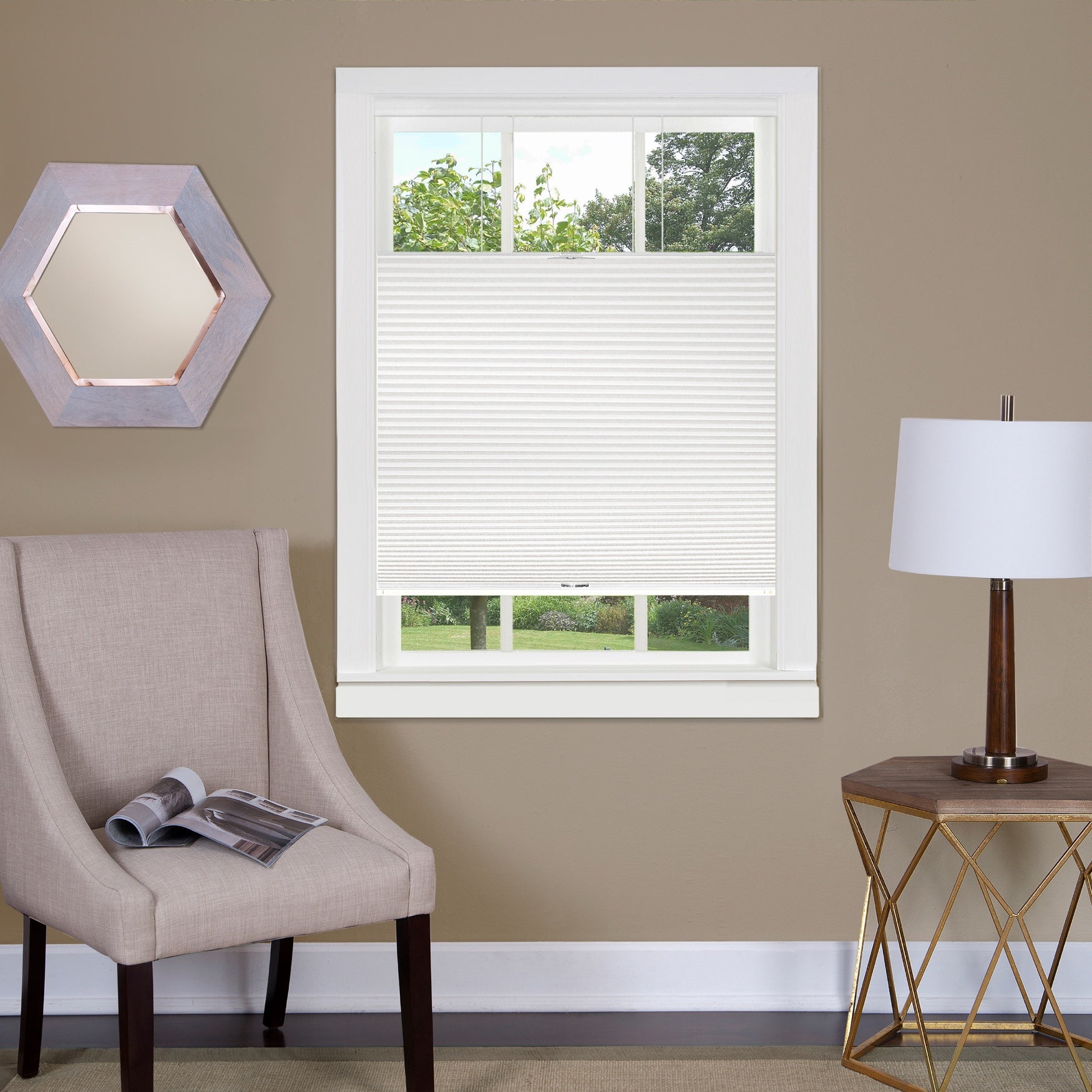 Cordless Top-Down Honeycomb Cellular Pleated Shade image number 0