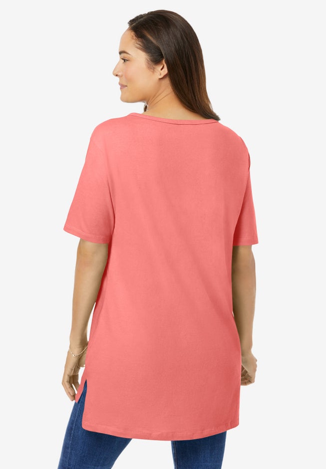 Perfect Short-Sleeve Boatneck Tunic image number 1