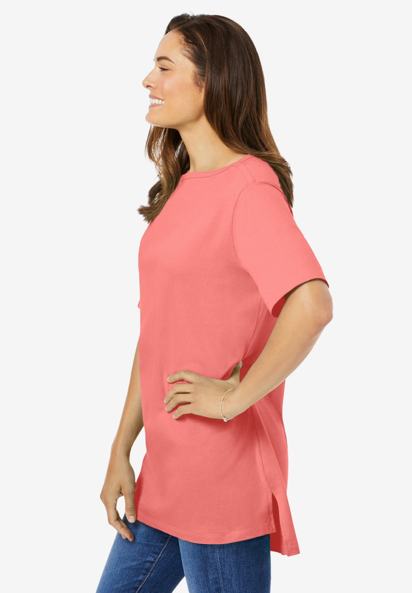 Perfect Short-Sleeve Boatneck Tunic image number 2