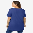 Perfect Short-Sleeve Boatneck Tunic image number null