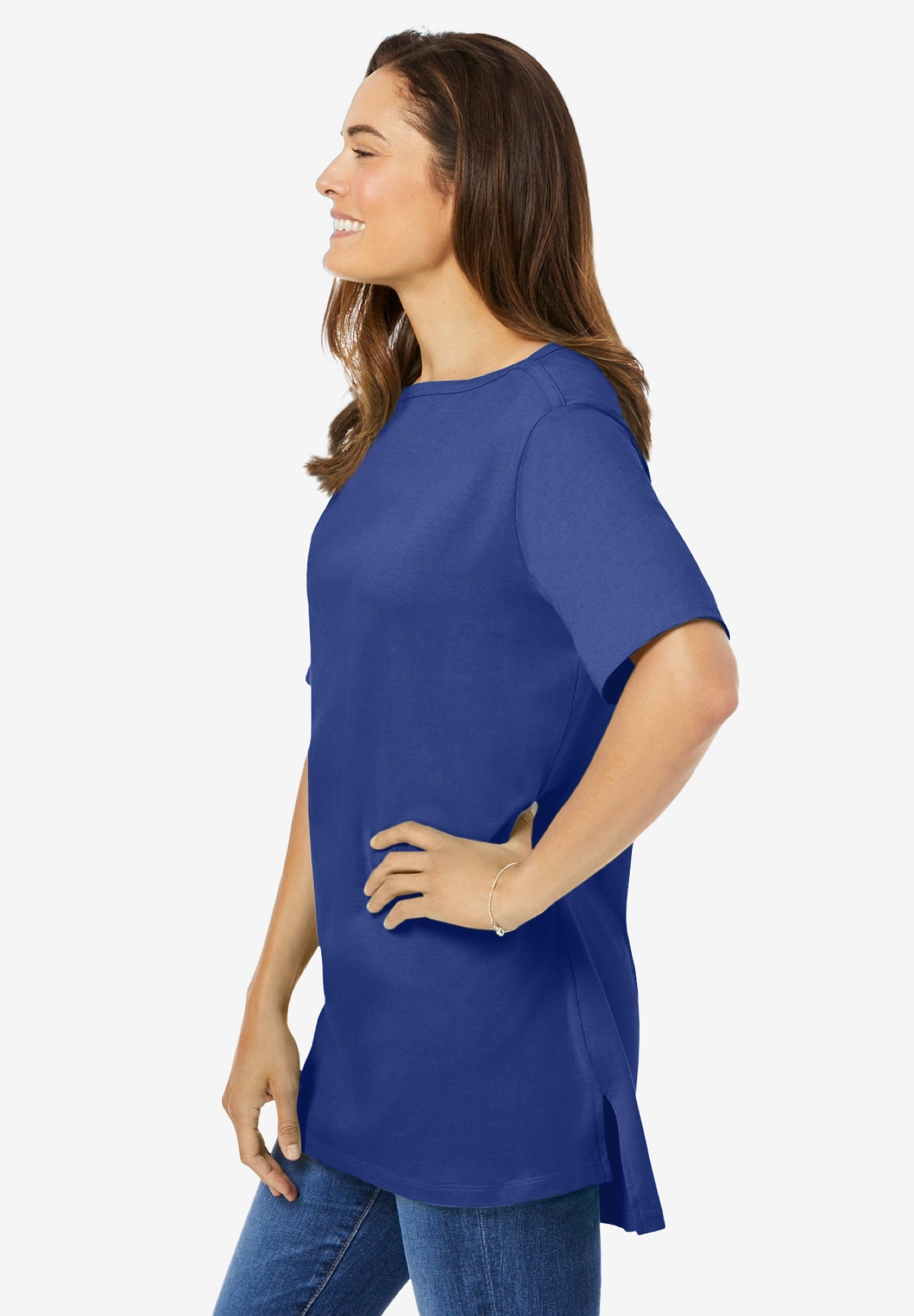 Perfect Short-Sleeve Boatneck Tunic image number 2