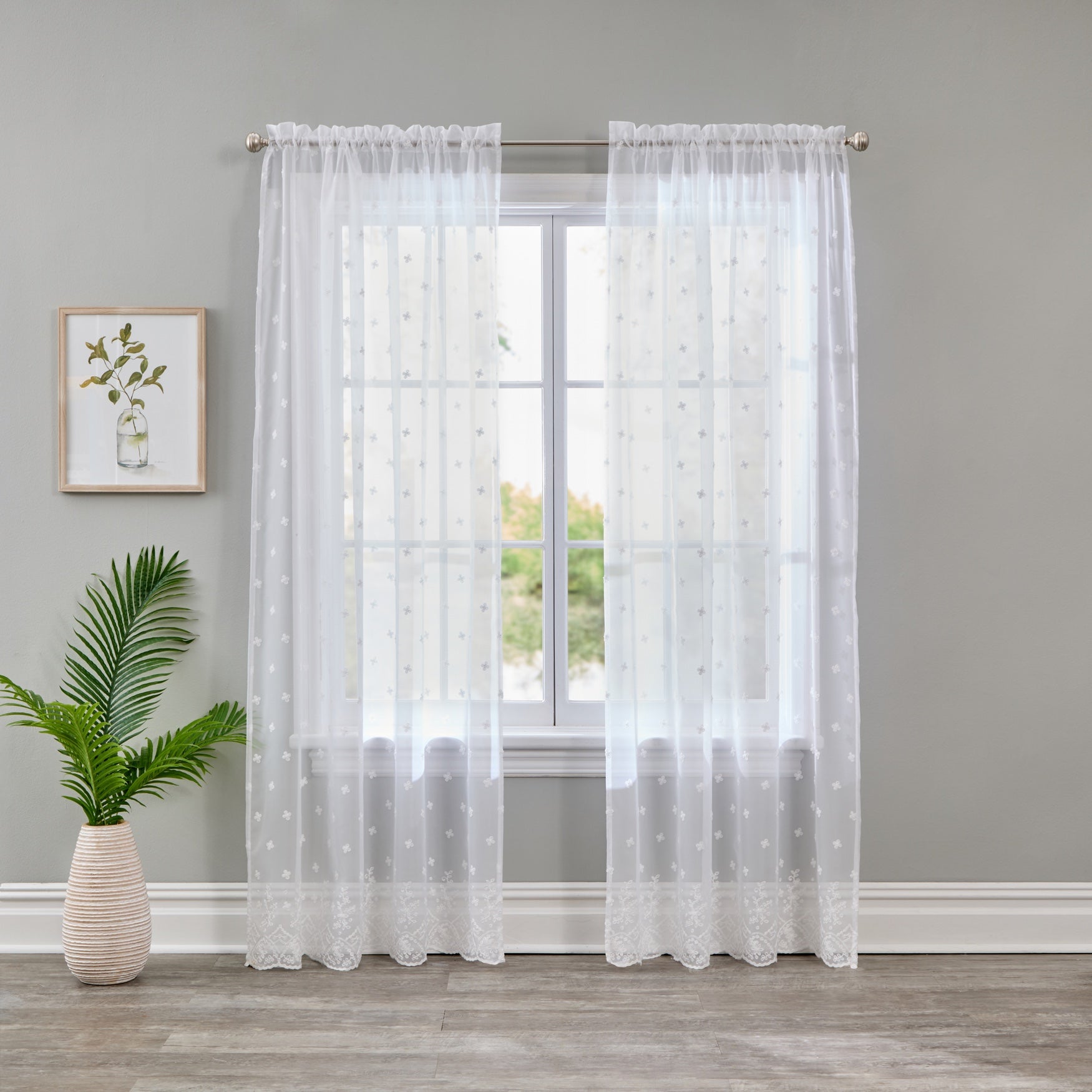 Embroidered Voile Panel image number 0