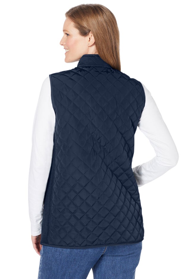 Zip-Front Quilted Vest image number 1