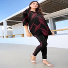 Printed Side Stripe Legging Set image number null