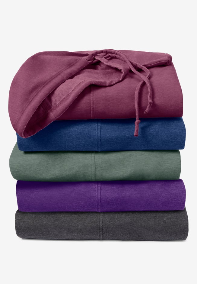 Pleat-Back Swing Hoodie Sweatshirt image number 6