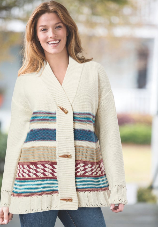 Aztec Print Cardigan image number 2