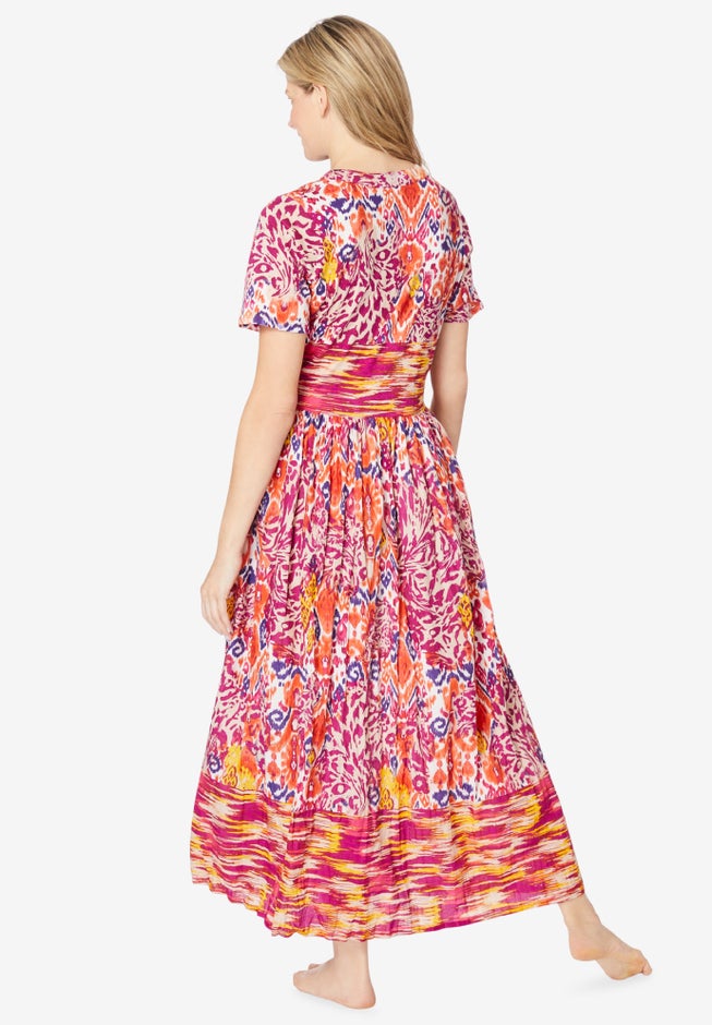 Long Crinkle Cotton Lounger image number 1