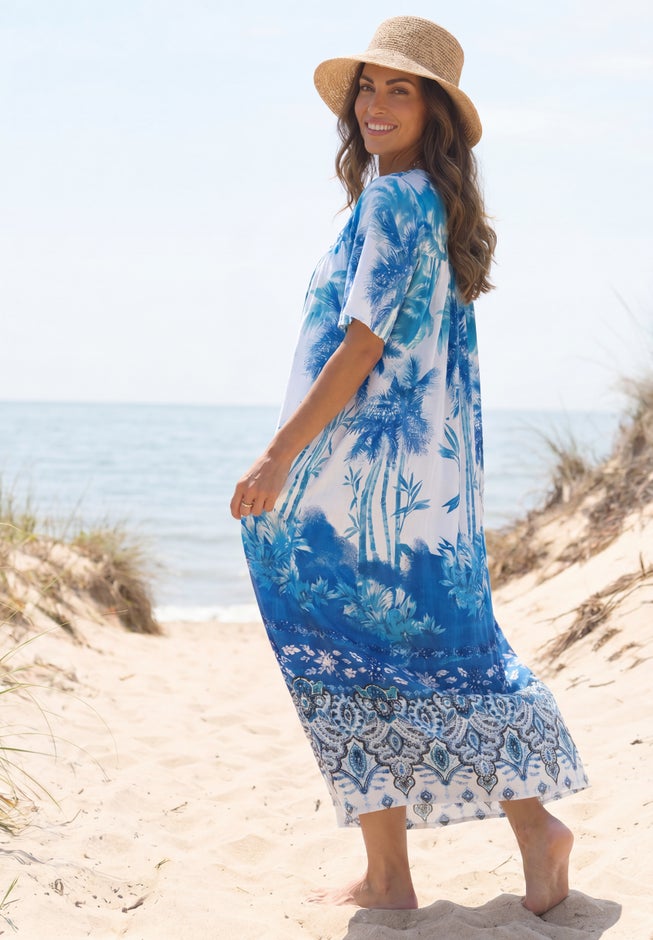 Bib-Front Short Sleeve Maxi Lounger image number 10