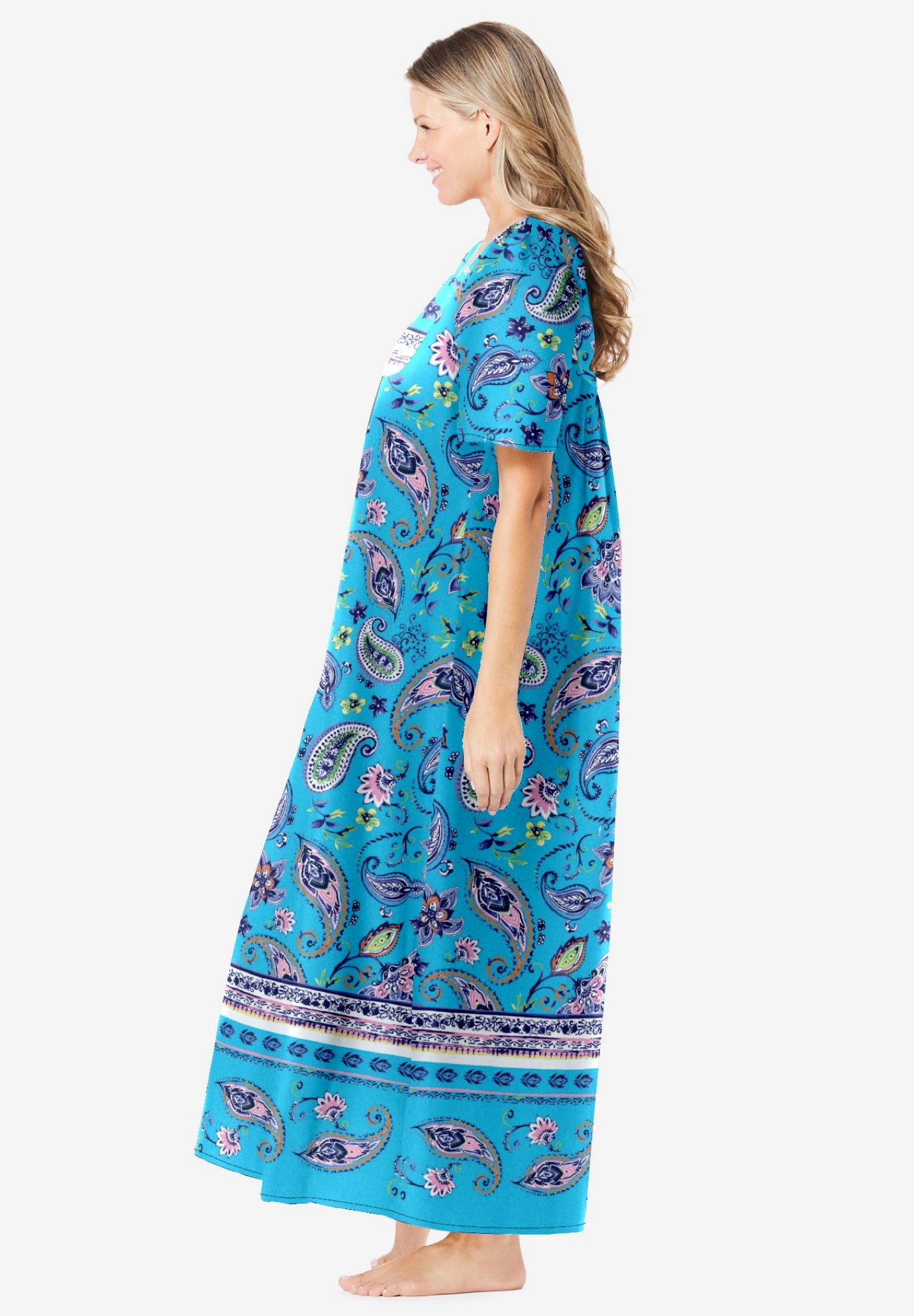Bib-Front Short Sleeve Maxi Lounger image number 2
