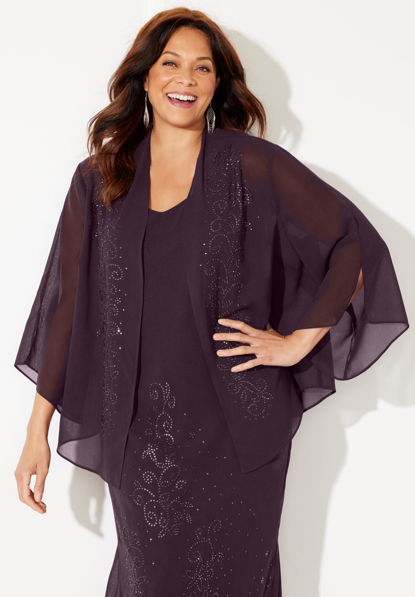 Masquerade Beaded Dress Set image number 6