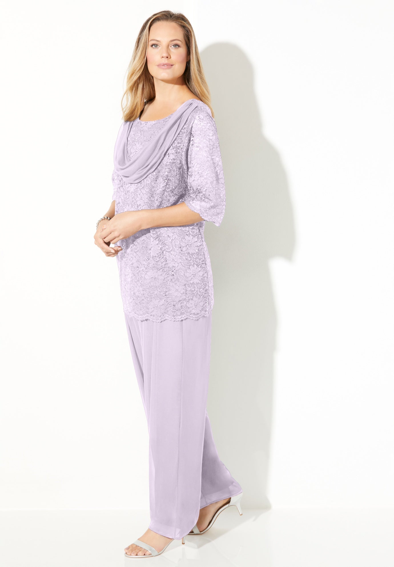 Sparkle & Lace 2-Piece Pant Suit image number 2