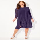 Beaded Trim Jacket Dress Set image number null