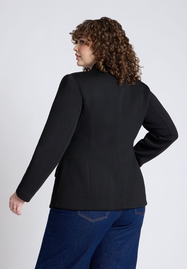 Hourglass Blazer With Gold Button image number null