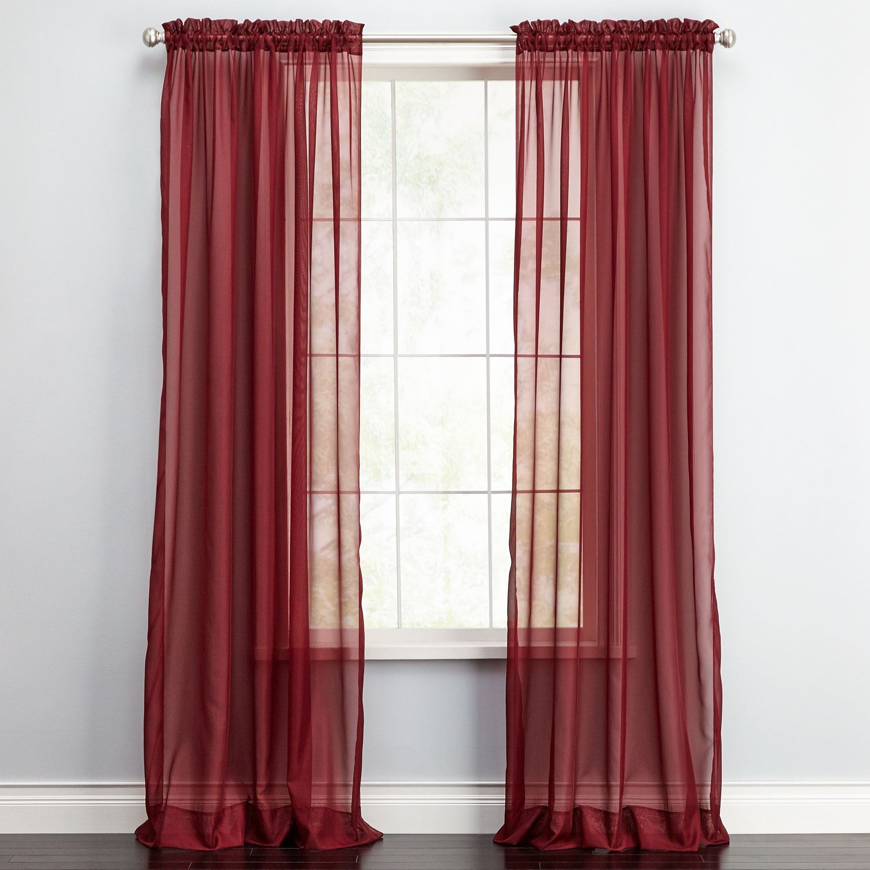 BH Studio Sheer Voile Rod-Pocket Panels -Set of 2 image number 0