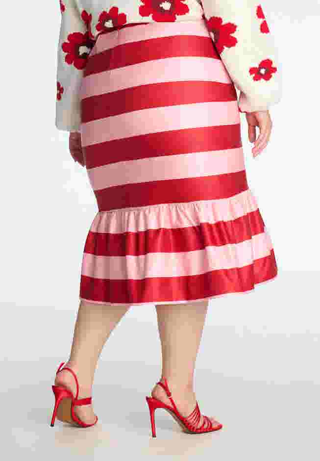 ELOQUII x kate spade new york Stripe Trumpet Skirt image number 3