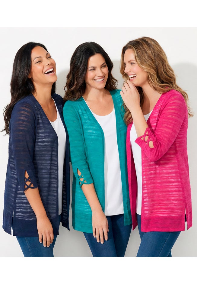 Shadowstripe Burnout Cardigan image number 4