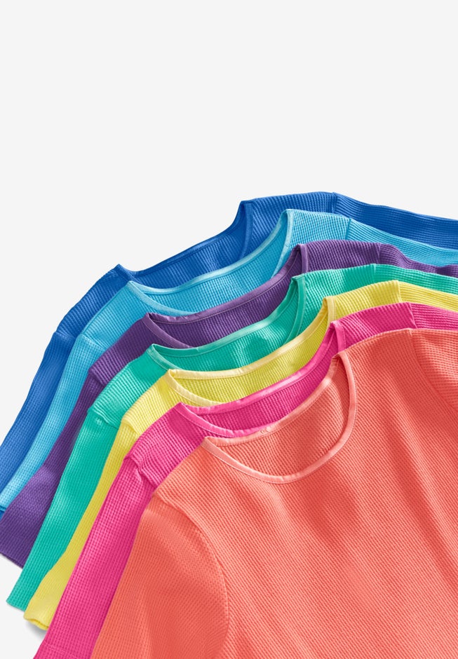 Waffle Thermal Satin Trim Tee image number 3