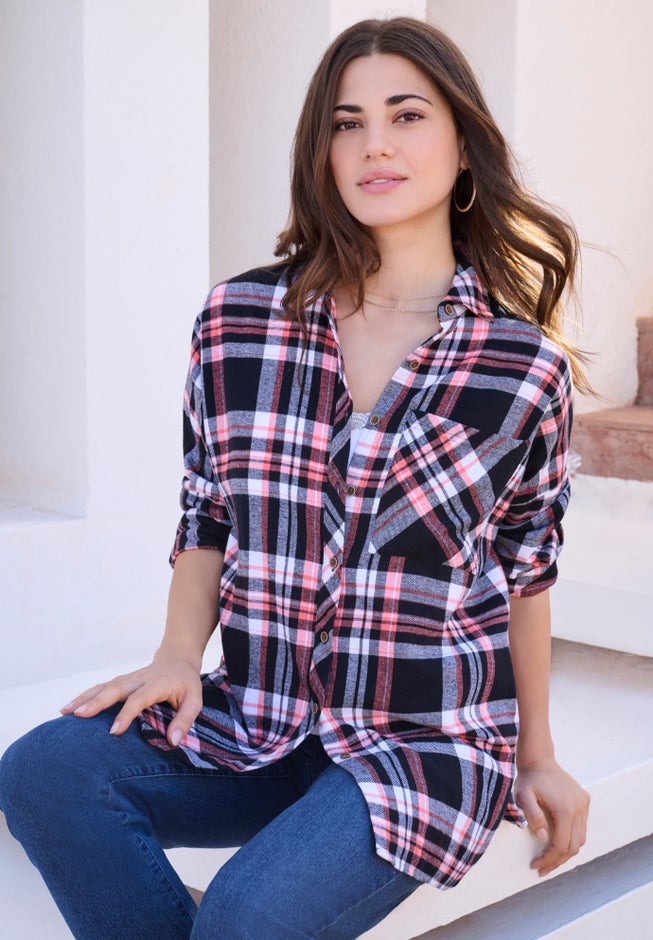 Plaid Flannel Tunic image number 0