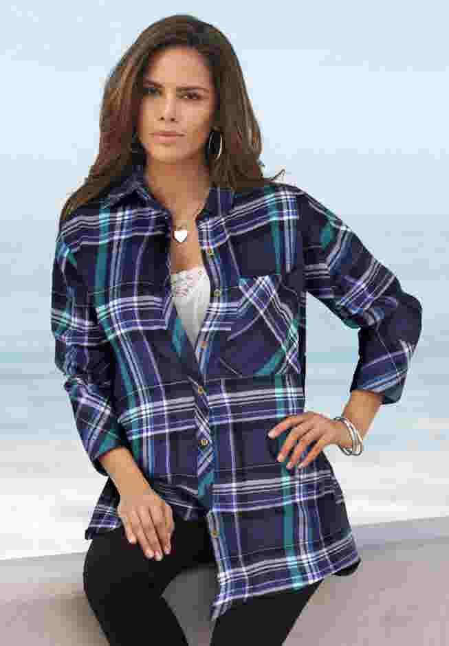 Plaid Flannel Tunic image number 1