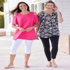 Short-Sleeve Cold-Shoulder Tee image number null