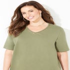 Suprema® Crochet V-Neck Tee image number null