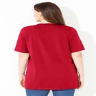 Suprema® Crochet V-Neck Tee image number null