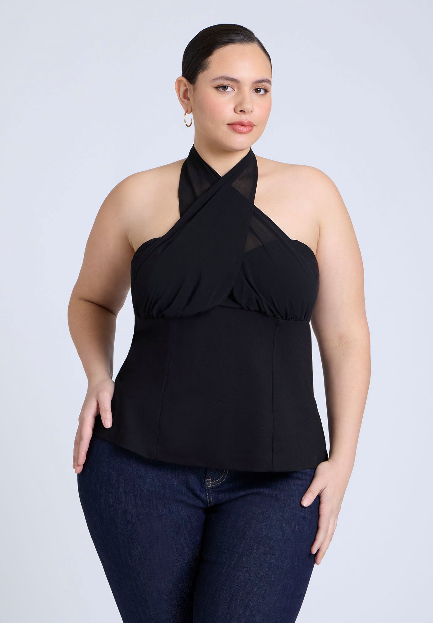  Chiffon Wrap Halter Top  image number 0