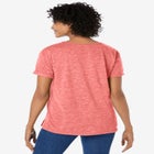 Marled Cuffed-Sleeve Tee image number null