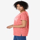 Marled Cuffed-Sleeve Tee image number null