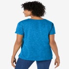 Marled Cuffed-Sleeve Tee image number null