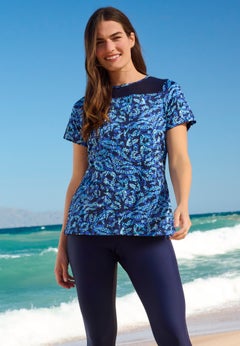 Mesh Yoke Swim Tee