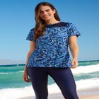 Mesh Yoke Swim Tee image number 0
