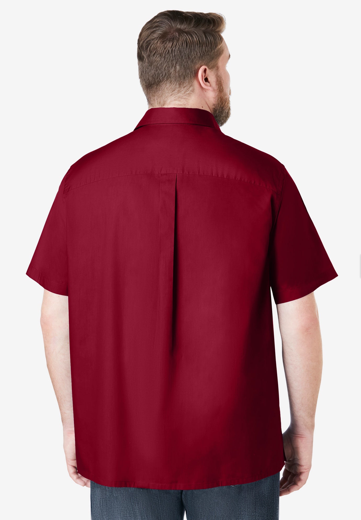 Solid Wrinkle-Resistant Short Sleeve Button Down image number 1