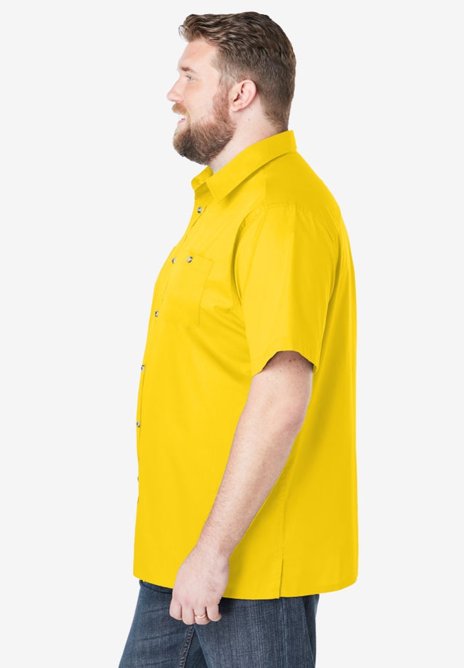 Solid Wrinkle-Resistant Short Sleeve Button Down image number 2
