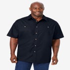 Solid Wrinkle-Resistant Short Sleeve Button Down image number null