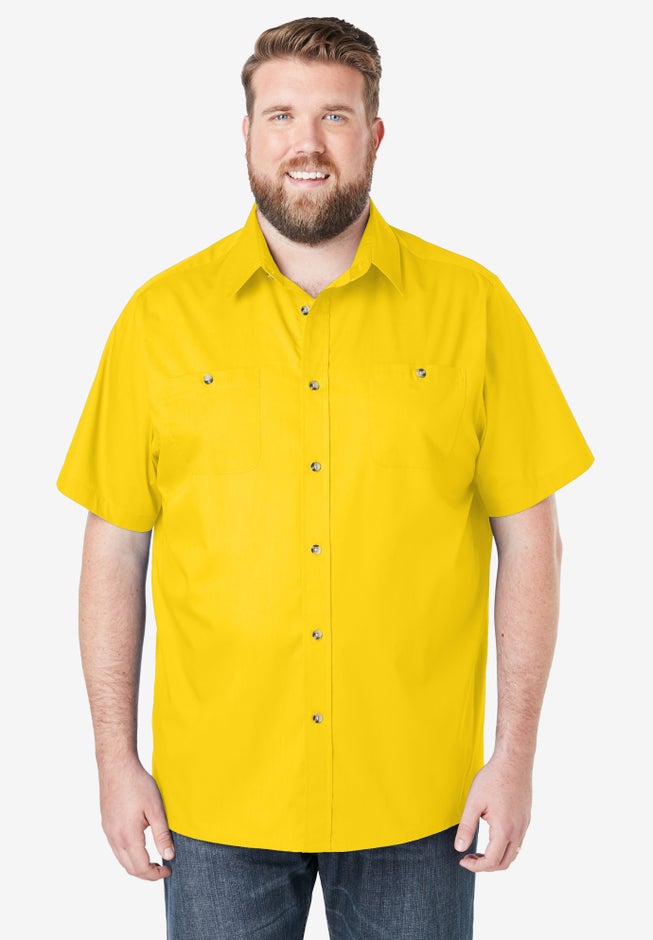 Solid Wrinkle-Resistant Short Sleeve Button Down image number 0
