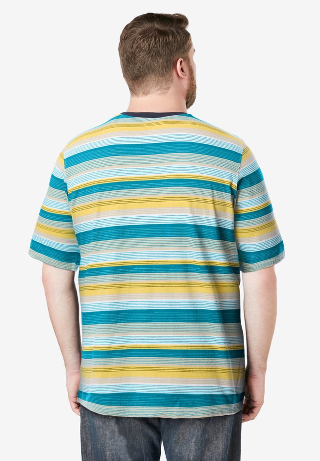 Shrink-Less™ Lightweight Pocket Crewneck T-Shirt image number 1