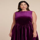 Bubble Hem Velvet Dress image number null