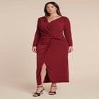 Twist Detail Knit Maxi Dress image number null