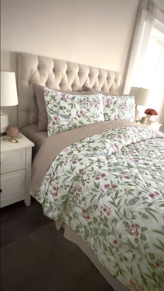 Lyocell Cotton Birdsong Quilt Set image number 1