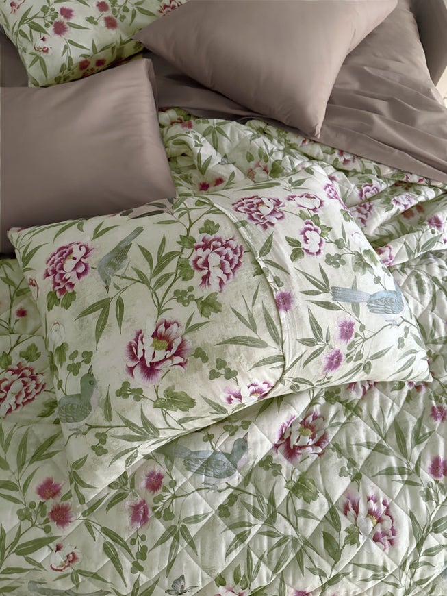 Lyocell Cotton Birdsong Quilt Set image number 2